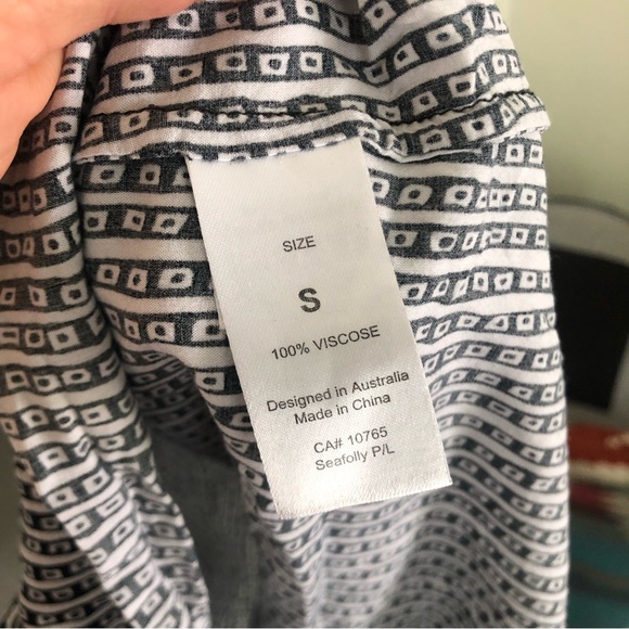 SeaFolly Romper in Black White Sz S - Picture 10 of 10